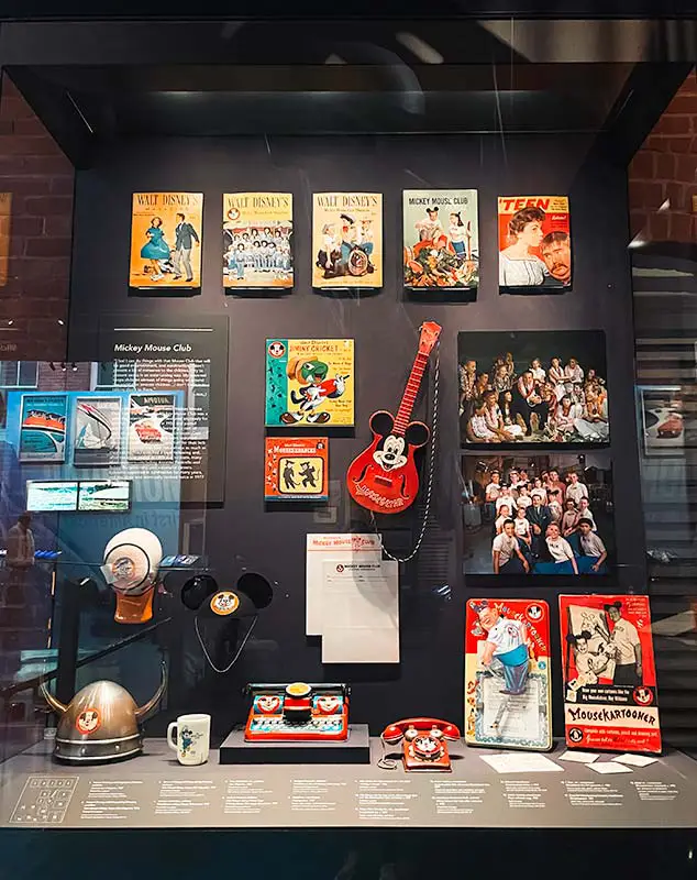 Mickey Mouse Club memorabilia as seen at The Walt Disney Family Museum in San Francisco.