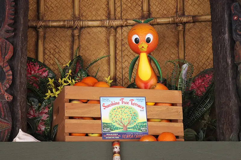 Orange Bird figurine at Sunshine Tree Terrace
