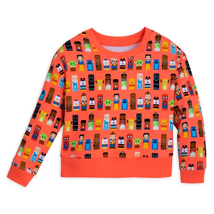 Disney100 Unified Character Collection orange sweatshirt