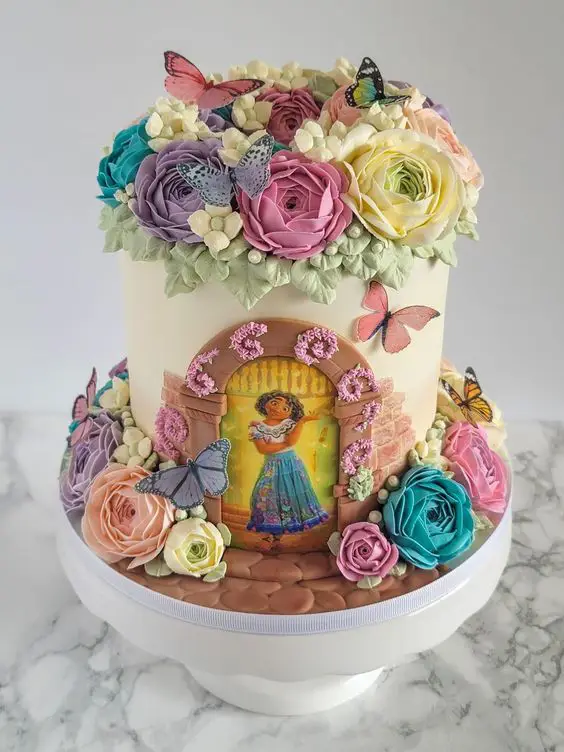 Hushed Tones Floral Encanto Cake