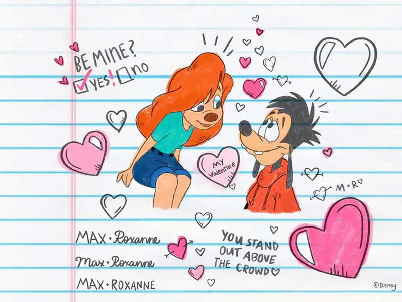 A Goofy Movie wallpaper featuring Max and Roxanne