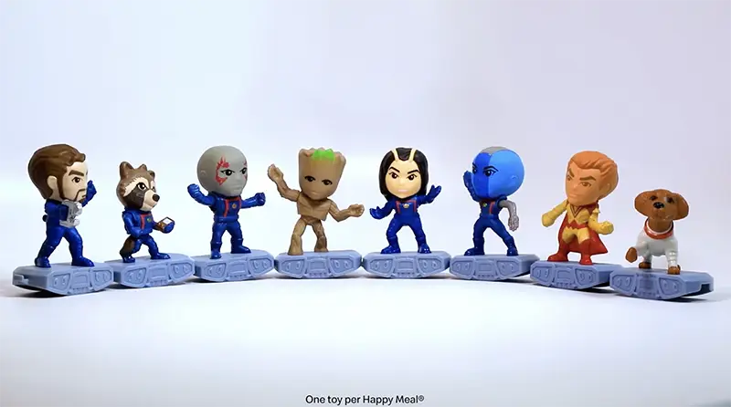 Guardians of the Galaxy Vol. 3 Happy Meal toys complete set