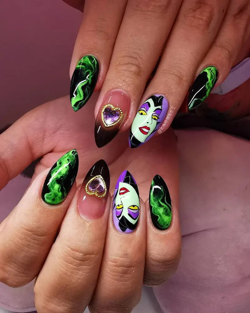 Maleficent nails