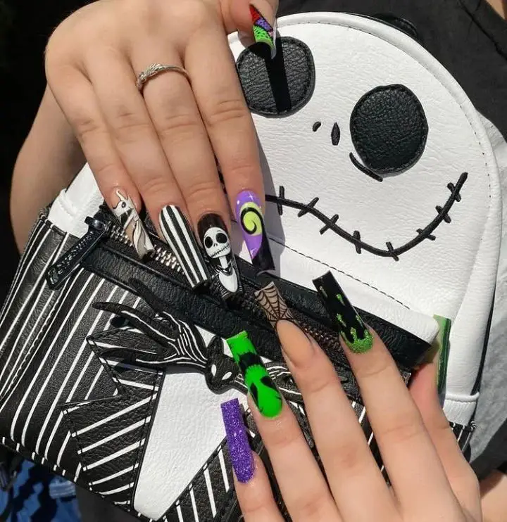 Nightmare Before Christmas nails