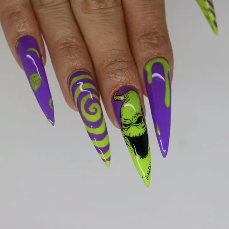 Oogie Boogie nails