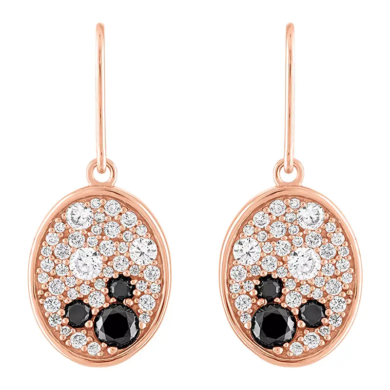 Rose gold Mickey Mouse dangle earrings