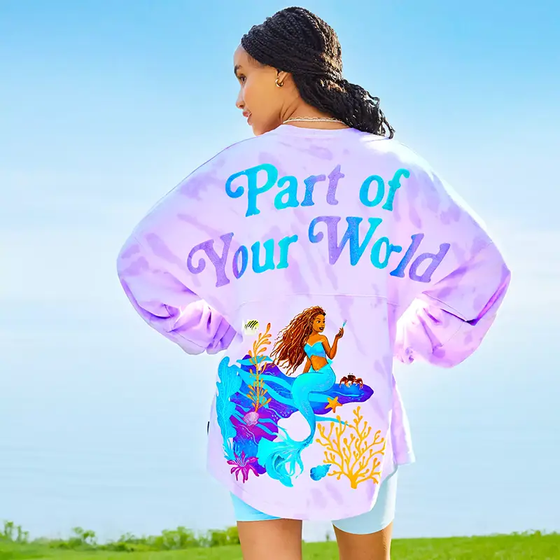 Ariel spirt jersey with puffy glittery lettering for Part of Your World