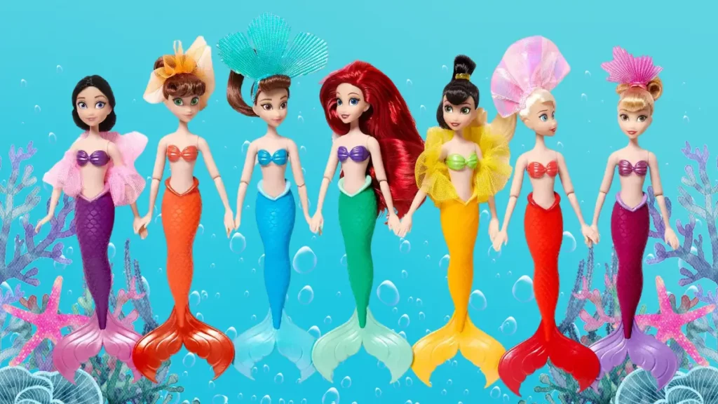 Ariel and her sisters doll set. 
