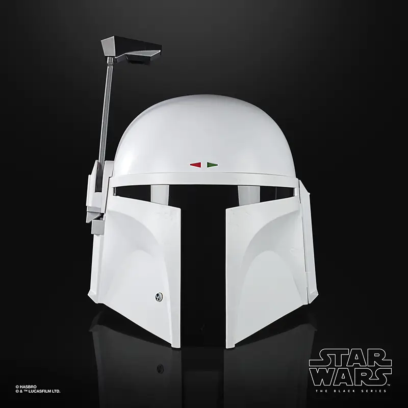White prototype armor Boba Fett Star Wars Black Series helmet