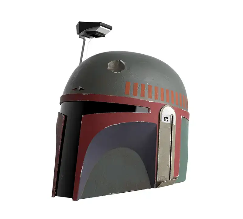 Re-armored Boba Fett Star Wars Black Series helmet