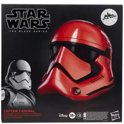 Packaging for Captain Cardinal helmet from Hasbro's Star Wars Black Series line