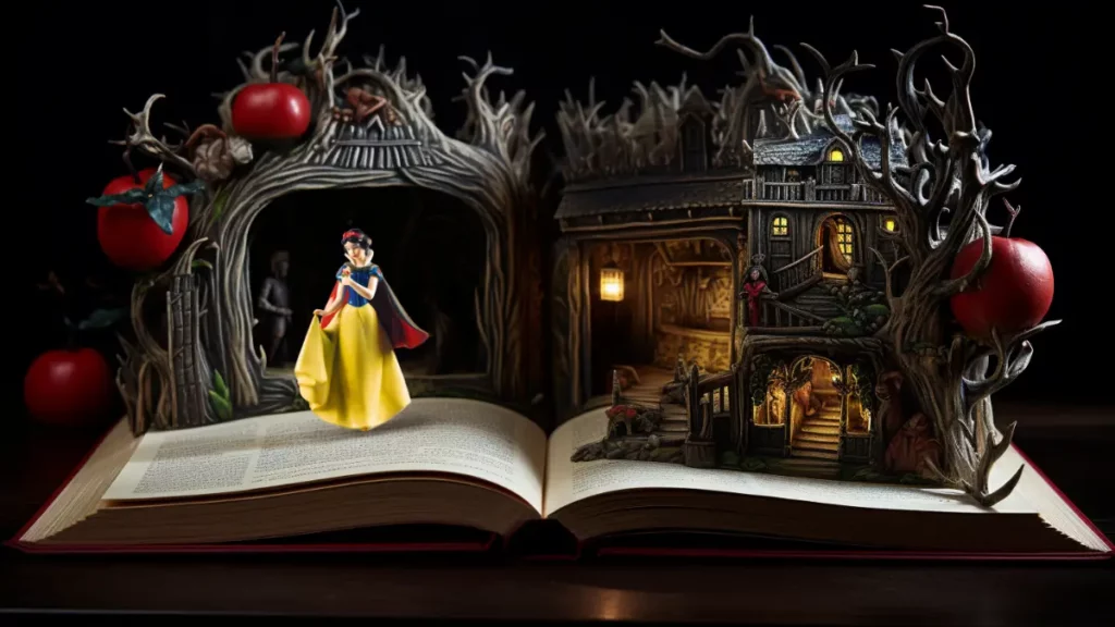 Snow White poison apple pop up storybook