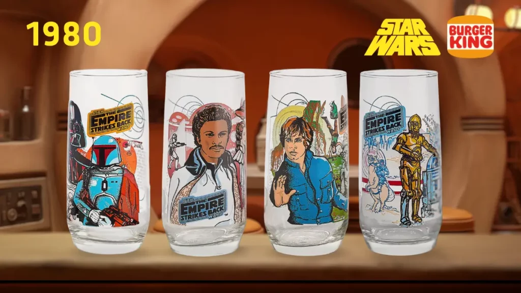 Empire Strikes Back collector glasses from Burger King (1980)