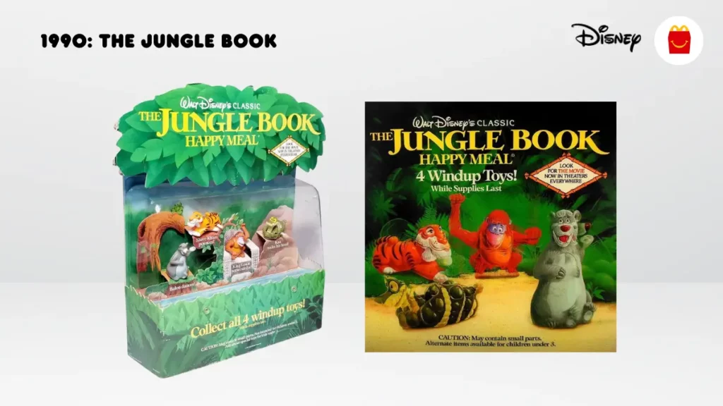 1990 The Jungle Book Happy Meal toys