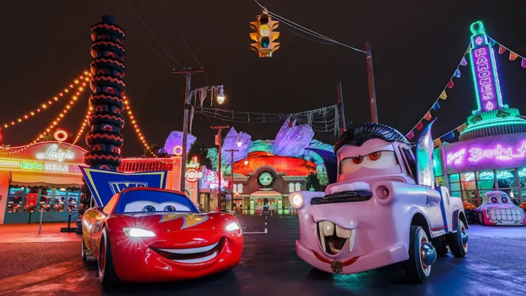 Disneyland Halloween with Mater and Lightning McQueen