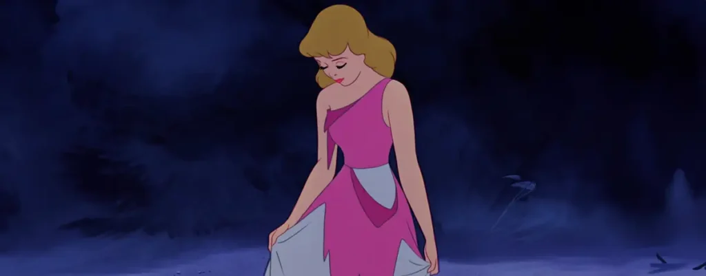 Cinderella in her torn dress