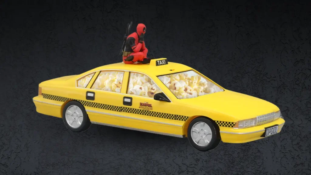 Cinemark Deadpool & Wolverine taxi popcorn bucket