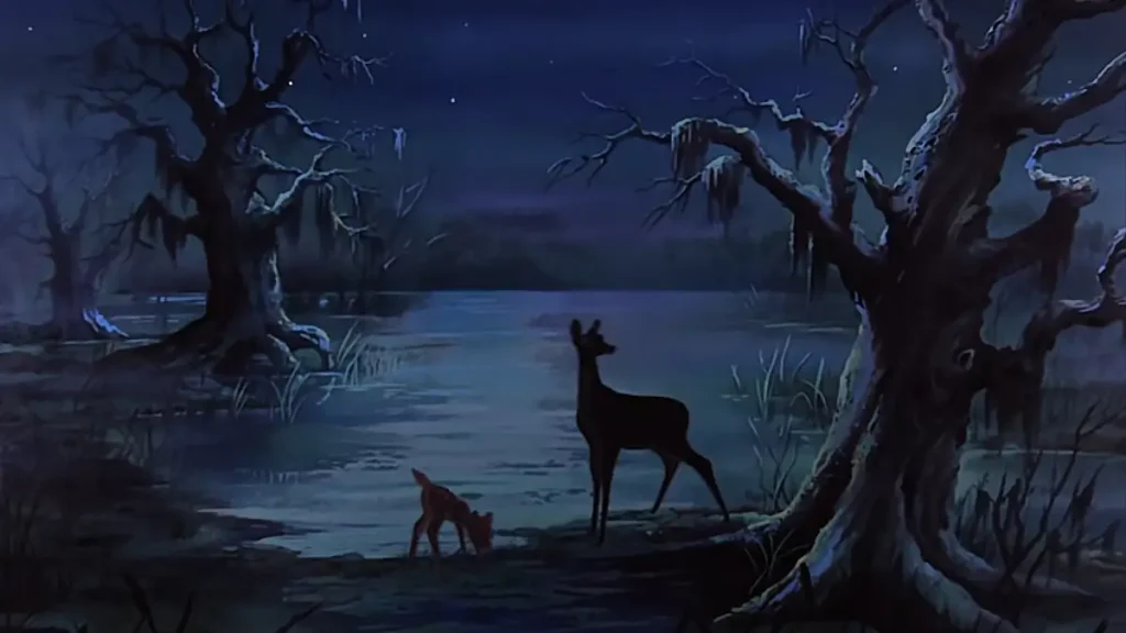 Bambi and his mother in The Rescuers