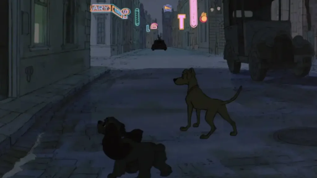 Lady and the Tramp cameo in 101 Dalmatians