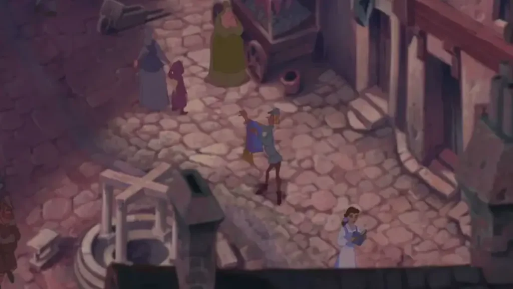 Belle and Magic Carpet easter egg from The Hunchback of Notre Dame