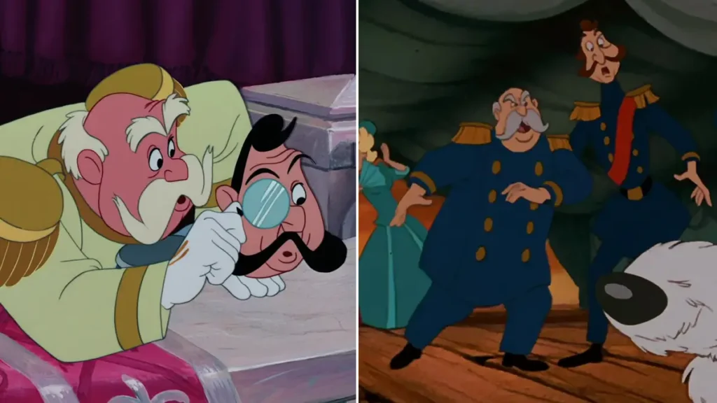 The King and Grand Duke from Cinderella appear in The Little Mermaid