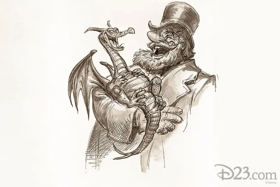 Sketch of Dreamfinder and Figment