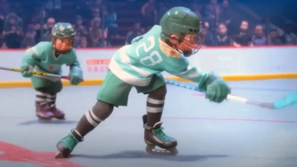 Inside Out 2 easter egg of Riley's number 28 hockey jersey