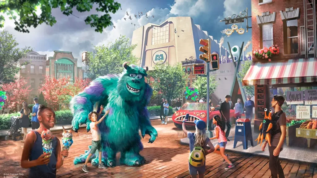 Monsters, Inc. Land concept art for Disney's Hollywood Studios