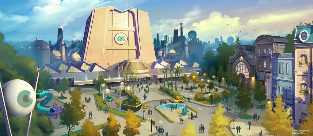 Concept art for Monsters, Inc. Land at Disney's Hollywood Studios