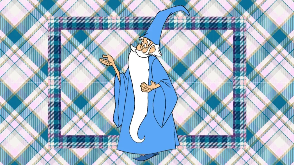 The old man cartoon character from The Sword in the Stone, Merlin
