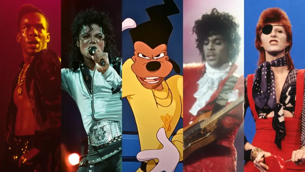 Bobby Brown, Michael Jackson, Powerline, Prince, and David Bowie