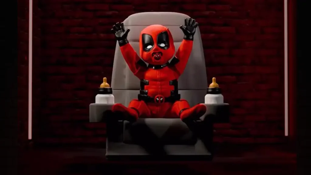 Baby Deadpool & Wolverine popcorn bucket