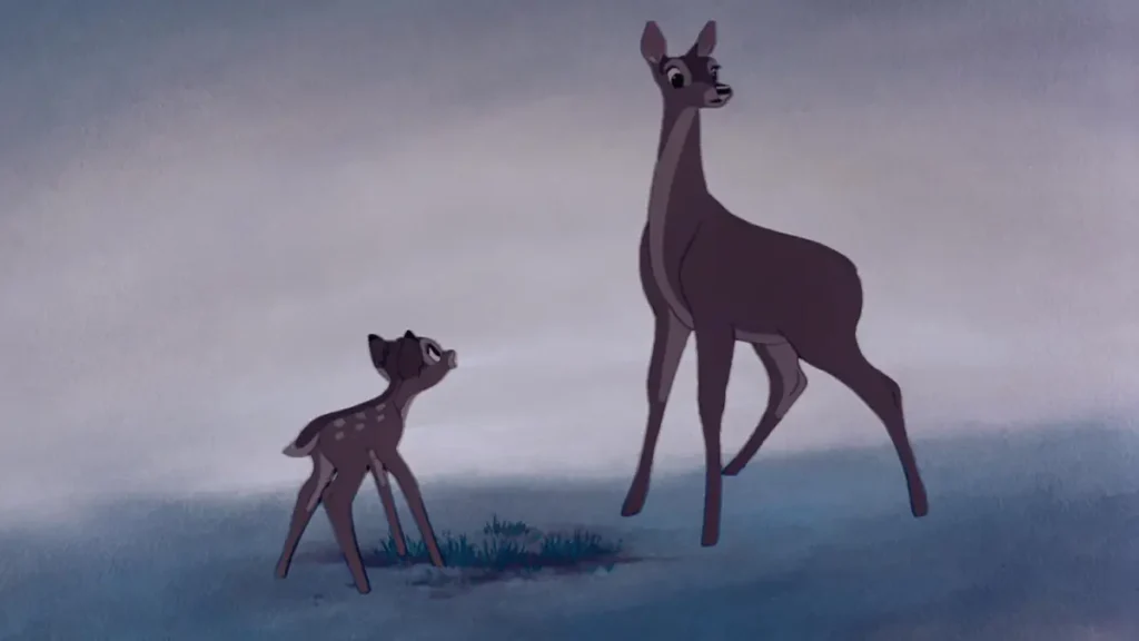 Saddest scene in a Disney movie when Bambi's mom dies