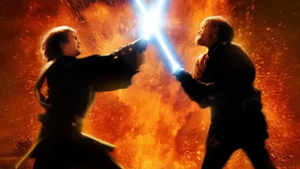 Star Wars lightsaber battle